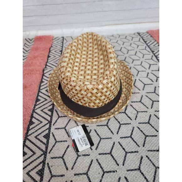 LONE STAR HATS PAPER STRAW FEDORA HAT w BLACK RIBBON HAT BAND - Picture 4 of 10